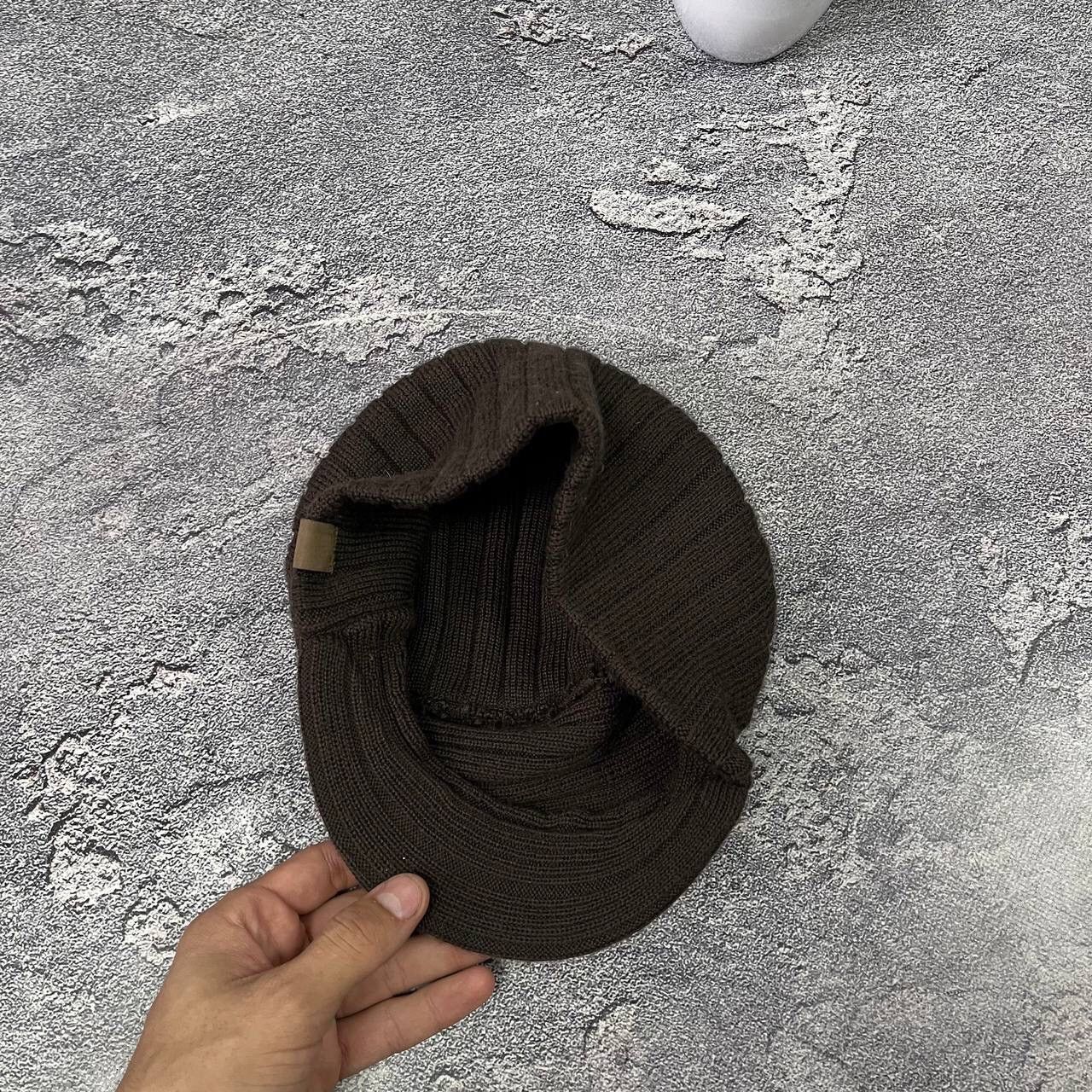 Nike Vintage 90s Brown Knitted Hat with a peak Nike UniSex Hat Size ONE SIZE - 3 Thumbnail
