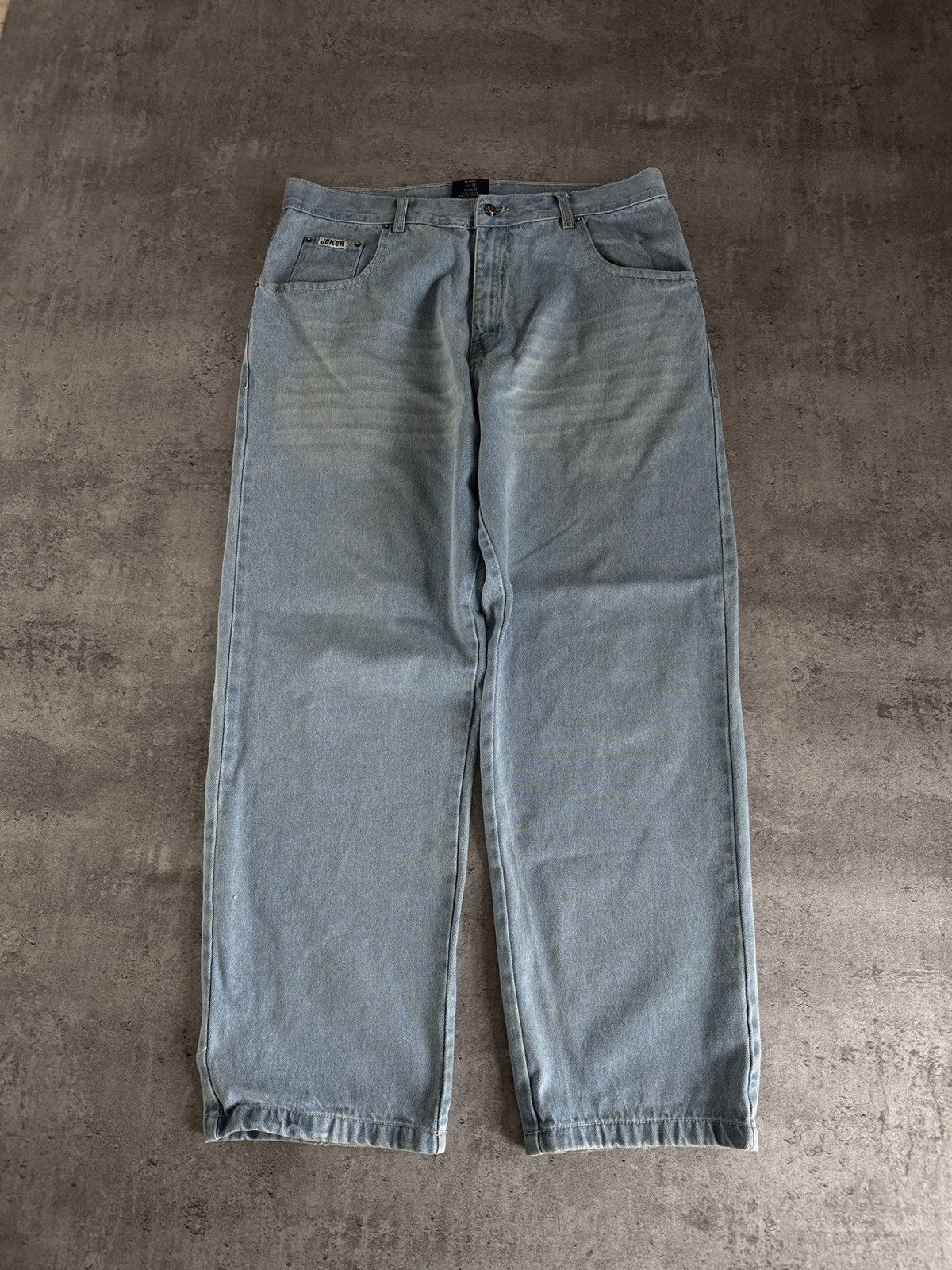 Rap Tees × Vintage Joker Hip Hop Brand baggy jeans denim wide leg logo rap Size US 38 / EU 54 - 6 Thumbnail