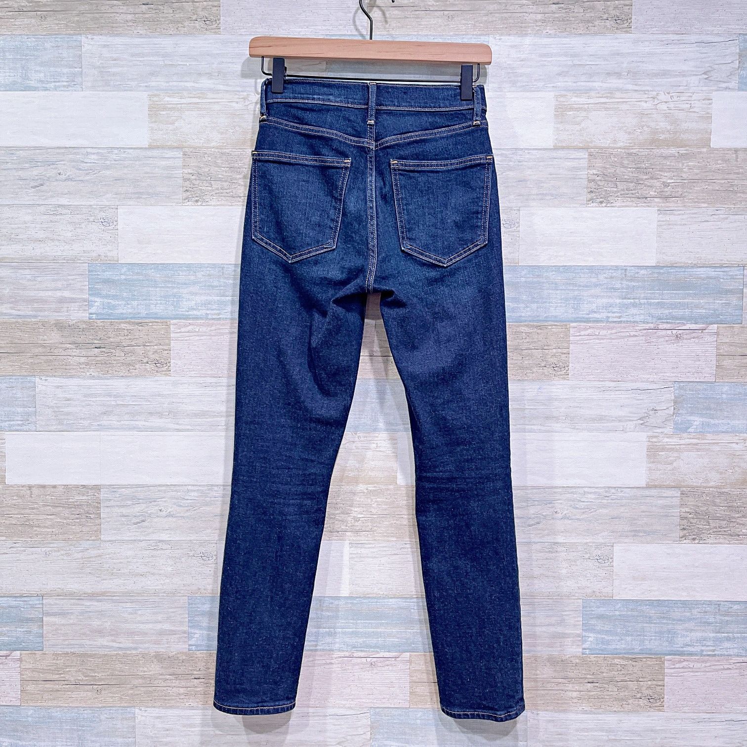 Gap GAP High Rise Vintage Slim Jean Dark Indigo Rinse Stretch 24 Size 24" / US 00 / IT 34 - 4 Thumbnail