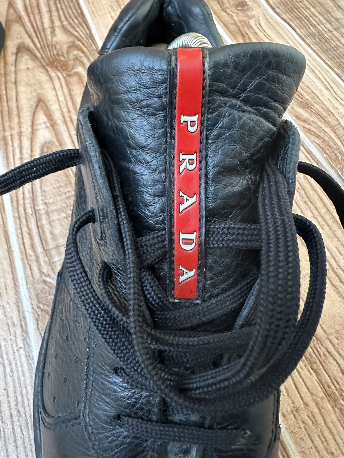Prada Vintage Prada Sport Allacciata Regata Gym Nero Sneakers. Size US 7.5 / EU 40-41 - 16 Thumbnail