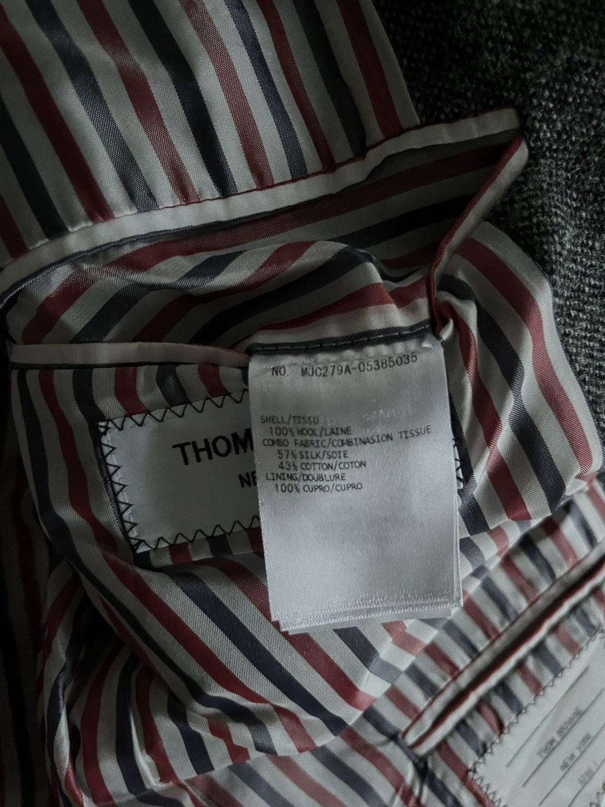Thom Browne Wool 4 Bar Stripe Blazer Size 46S - 4 Thumbnail