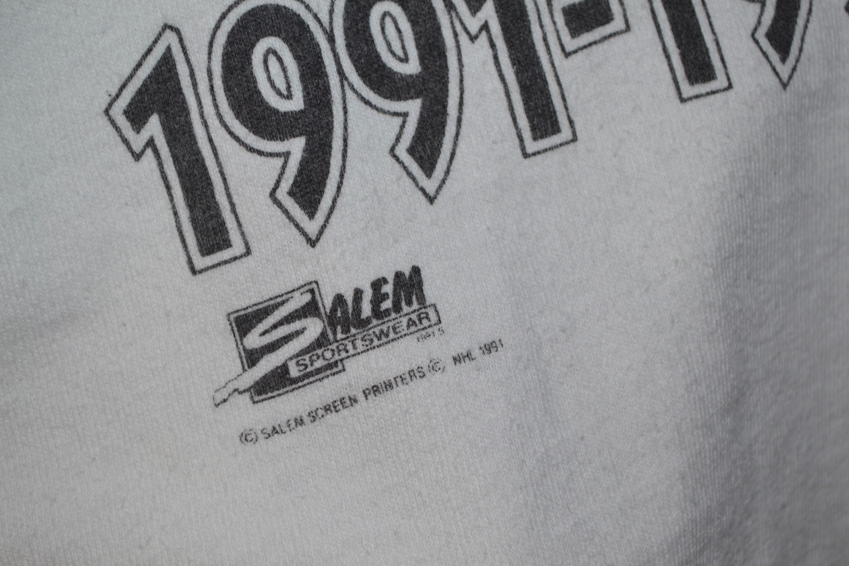 Vintage San Jose Sharks 1991-1992 season t shirt X Size US XL / EU 56 / 4 - 4 Thumbnail