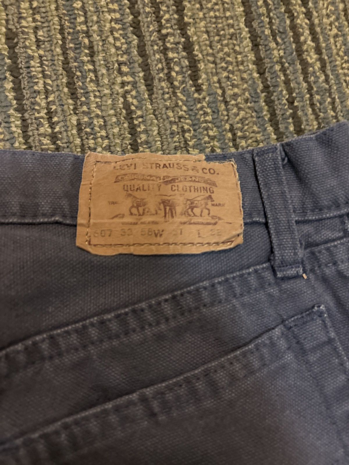 Levi's × Levi's Made & Crafted × Levi's Vintage Clothing Vintage Levi’s 607 Navy Denim Jeans Size US 27 - 1 Thumbnail