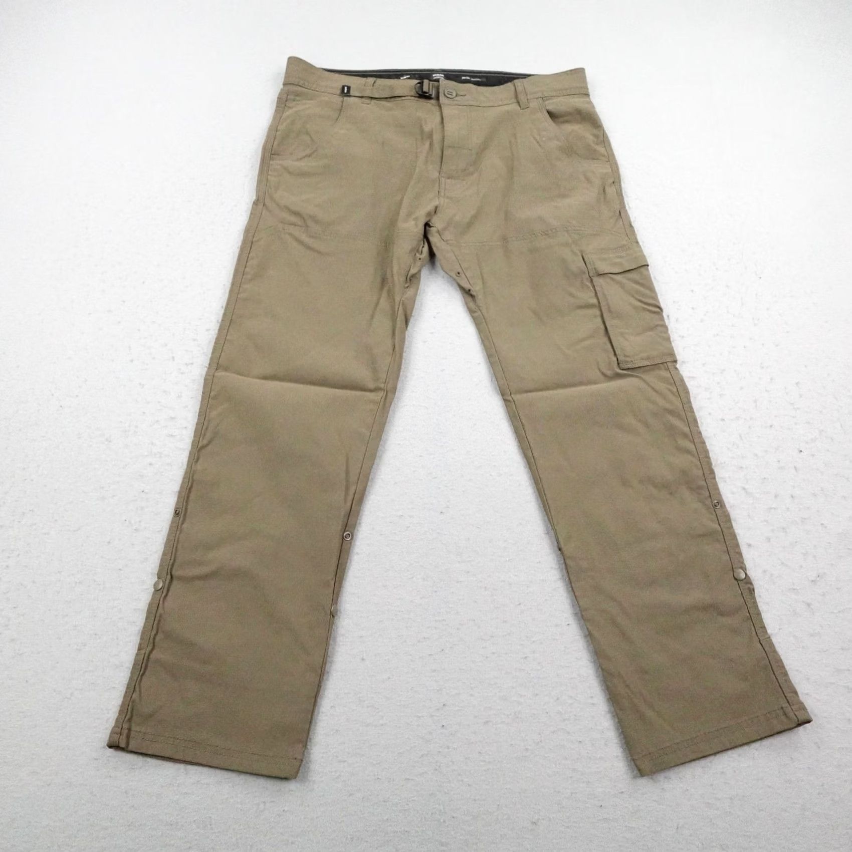 Prana Prana Pants Mens Beige 36x30 Slim Fit Stretch Zion Cargo Hiking Trail Size US 36 / EU 52 - 2 Thumbnail