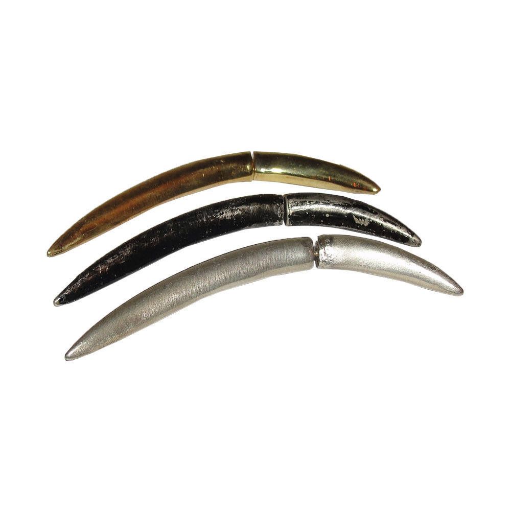 Designer Polished Sterling Silver Tusk Horn Earrings Size ONE SIZE - 2 Thumbnail