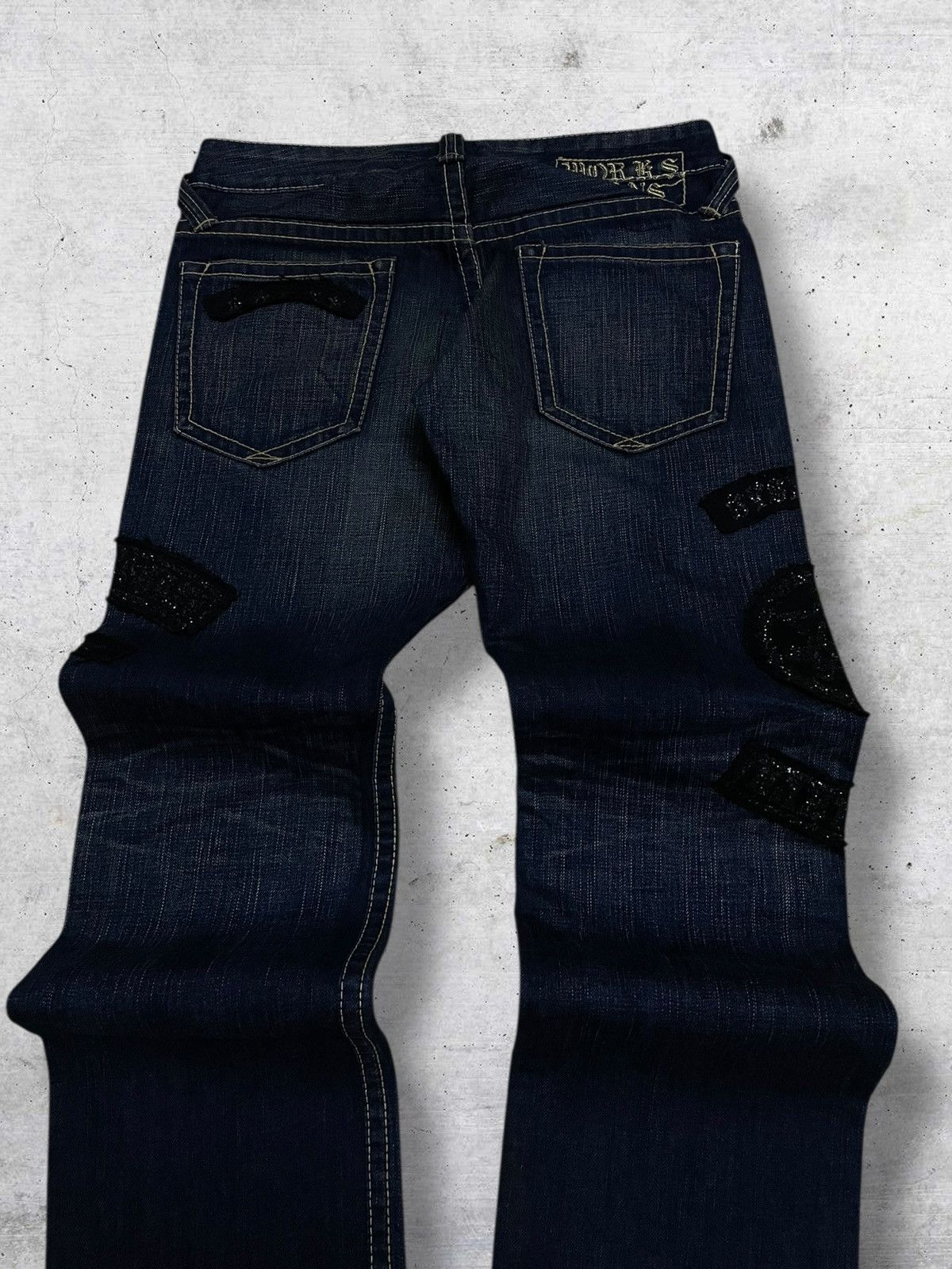 FranCisT MOR.K.S VINTAGE FRANCIS MORKS RARE DESIGNER ARCHIVE PUN PATCH DENIM Size US 29 - 13 Thumbnail