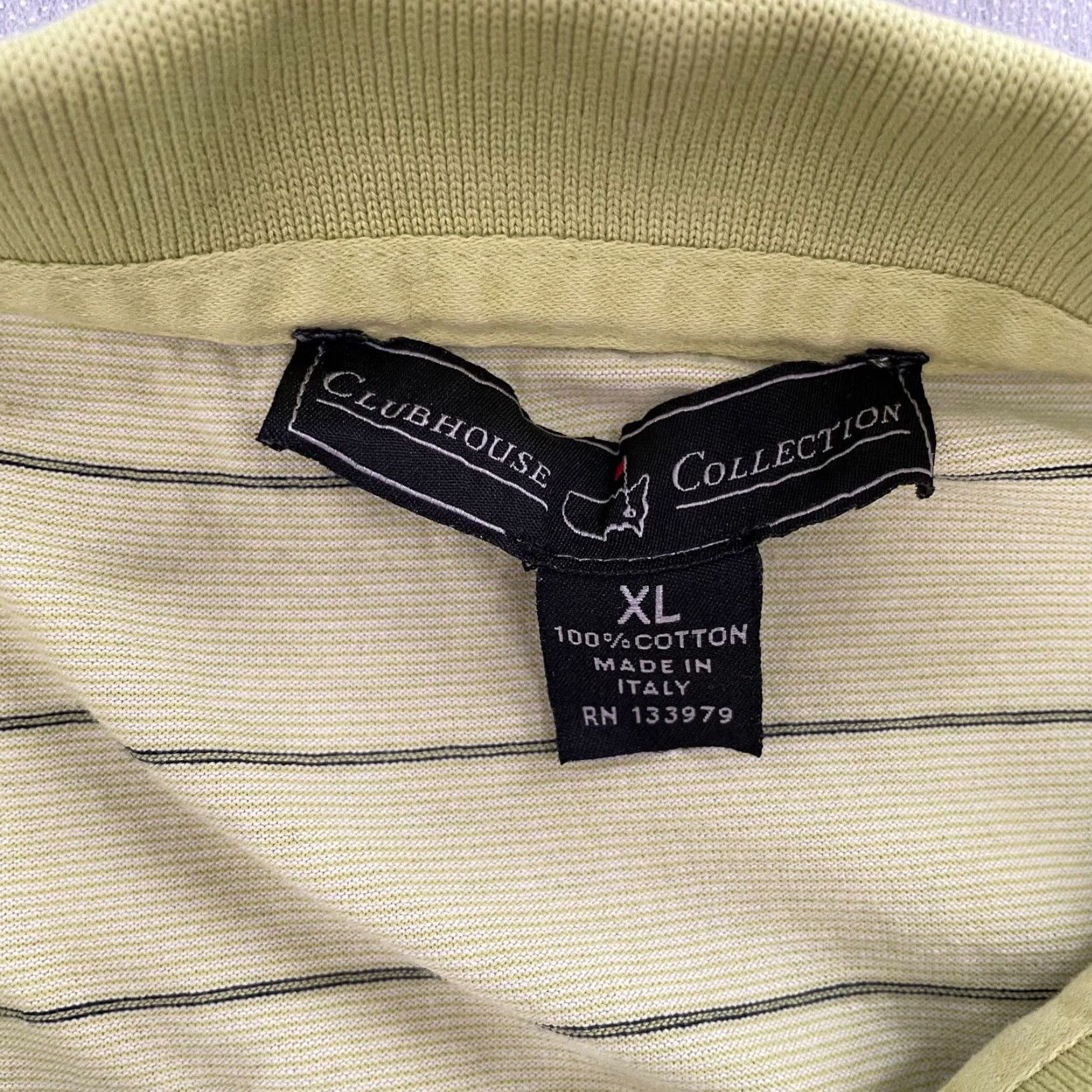 Vintage VINTAGE Masters Green Striped Polo Shirt Adult XL Clubhouse Italy Golf Mens Size US XL / EU 56 / 4 - 5 Thumbnail