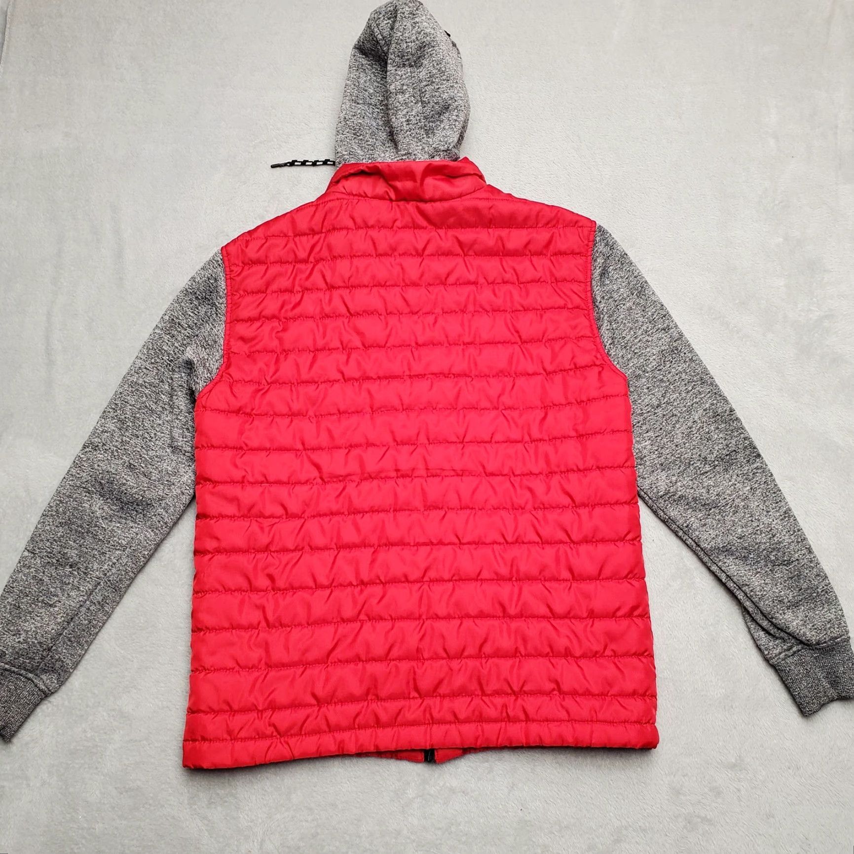 Ecko Unltd. VINTAGE Ecko Unltd Puffer Hoodie Jacket Mens Small Red Gray Hooded Zip Full Zip Casual Skate Outdoor Fleece Size US S / EU 44-46 / 1 - 6 Thumbnail