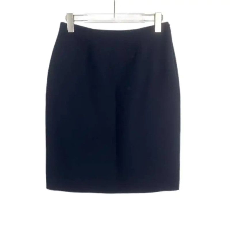 Valentino Valentino Navy Wool Pencil Skirt for Women 0089 Size 23" - 1 Thumbnail