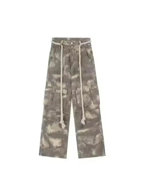 Japanese Brand Camo Graphic Cargo Baggy Pants Size US 28 / EU 44 - 3 Thumbnail