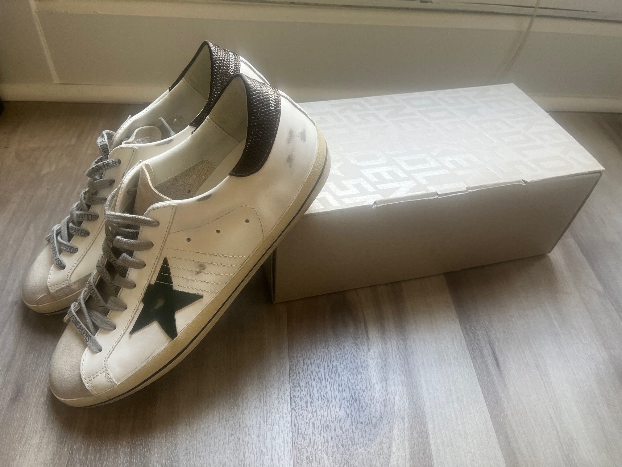 Golden Goose Golden Goose Superstar Black/Green/Grey Sneakers Size US 12 / EU 45 - 2 Thumbnail