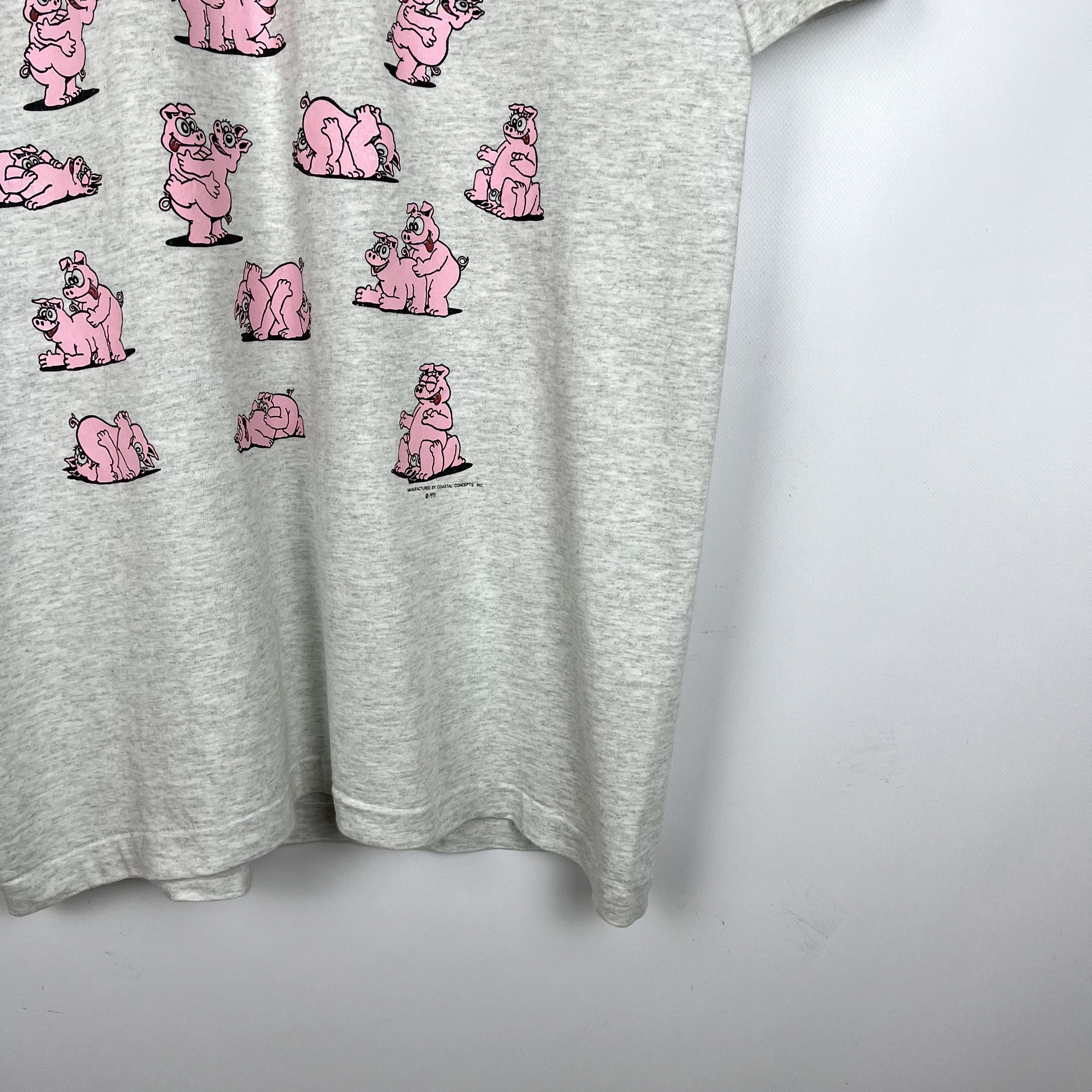 Vintage Vintage Pig Sex Vulgar Adult Humor T Shirt 1991 Size US XL / EU 56 / 4 - 3 Thumbnail