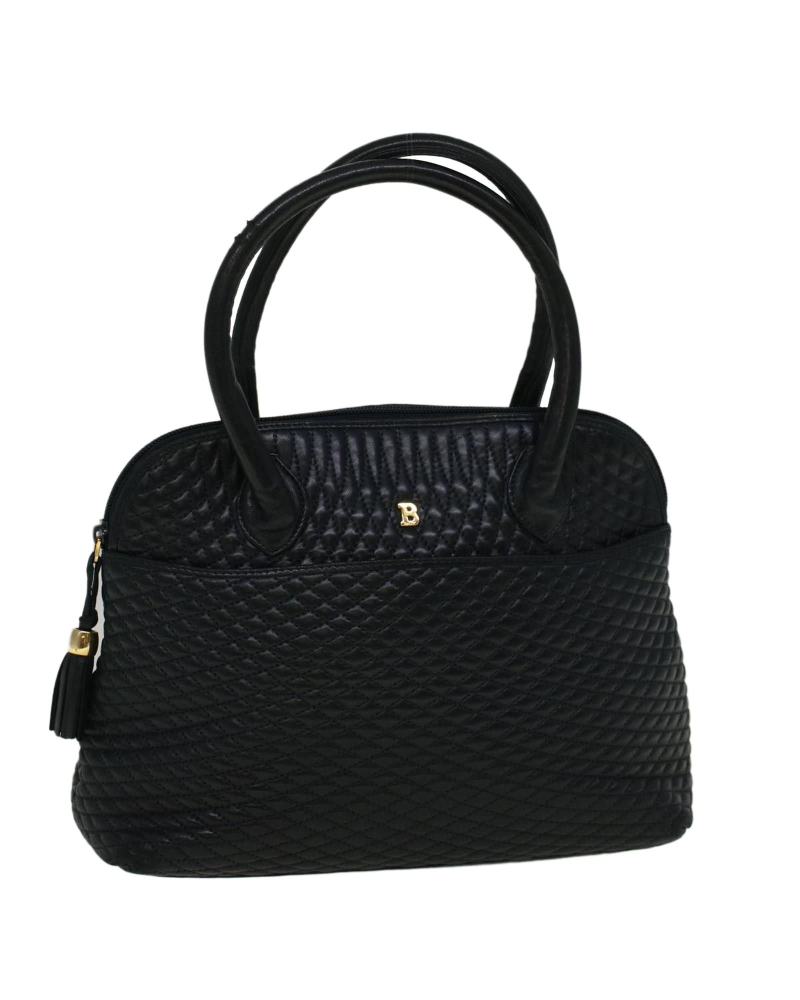 image of Bally Leather Navy Hand Bag, Women's