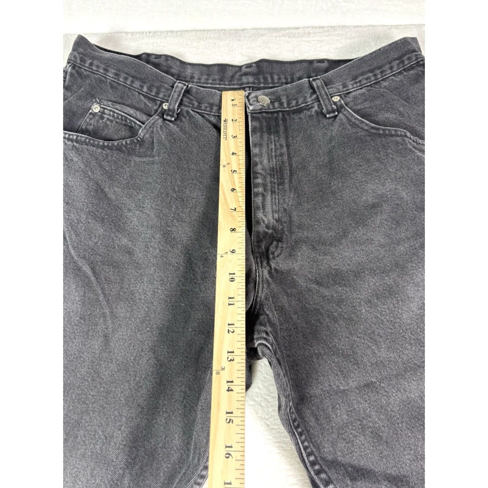 Wrangler VINTAGE Wrangler Regular Fit Black Denim Jeans 97601CB Mens Size 38 X 30 Regular Jeans Black 5-Pocket Logo Cowboy USA Mens Size US 38 / EU 54 - 3 Thumbnail