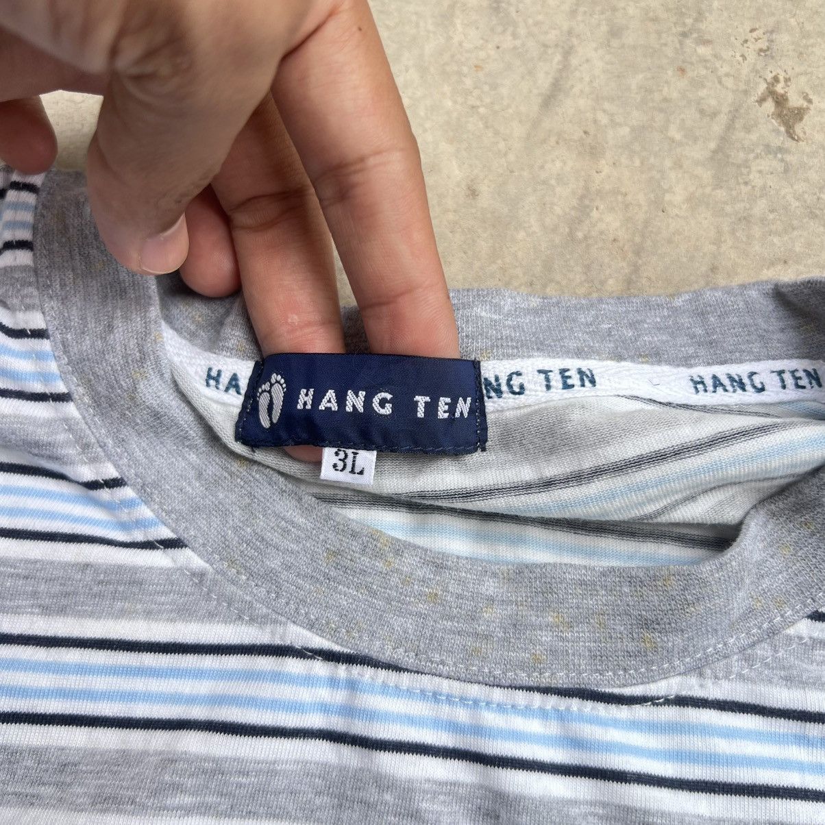 Hang Ten Vintage 90s Hang Ten Striped Oversized Tshirt Size US XL / EU 56 / 4 - 4 Thumbnail