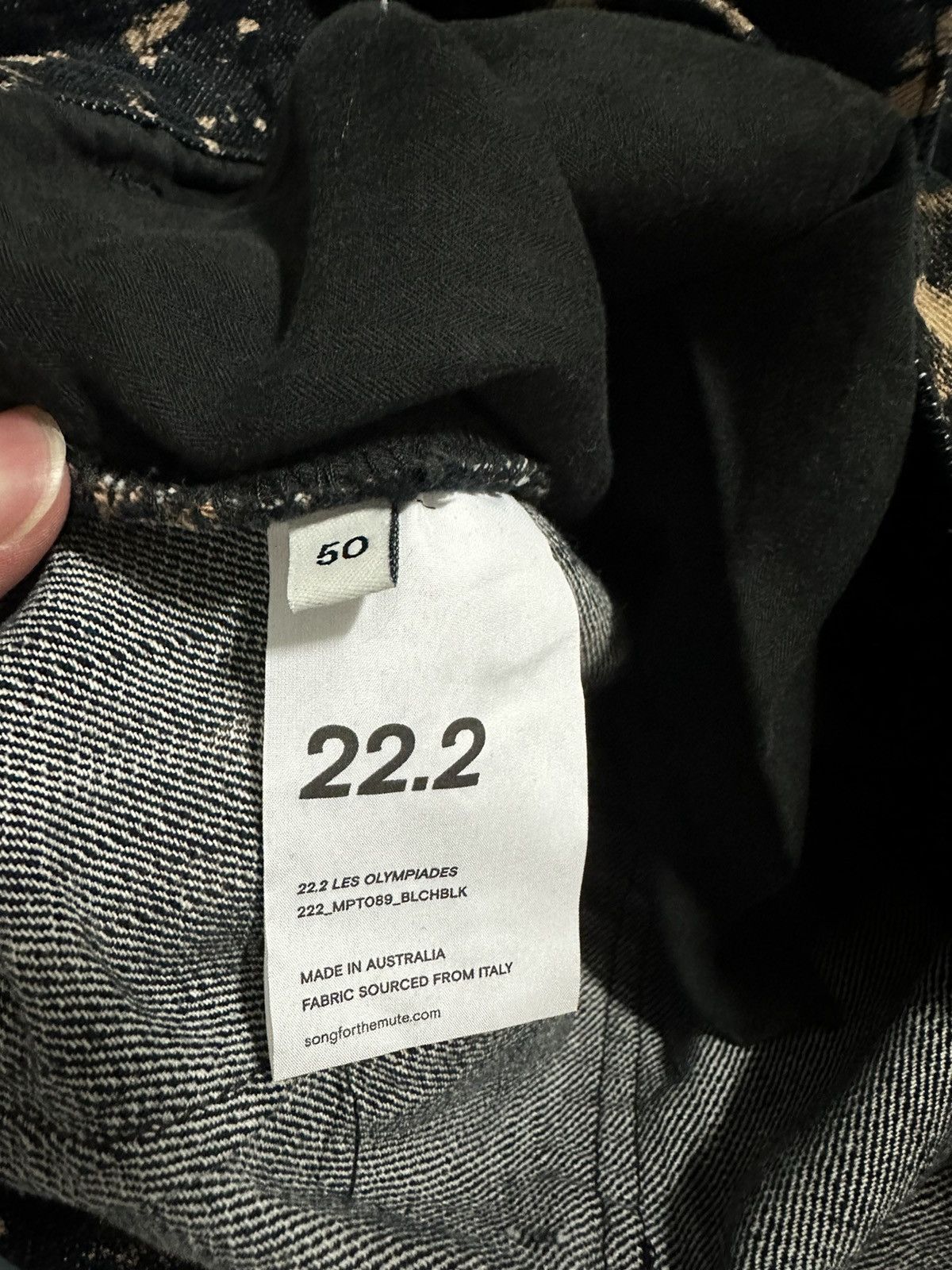 Song For The Mute Song for the mute 22.2 Bleached Denim Pants Size US 34 / EU 50 - 2 Thumbnail