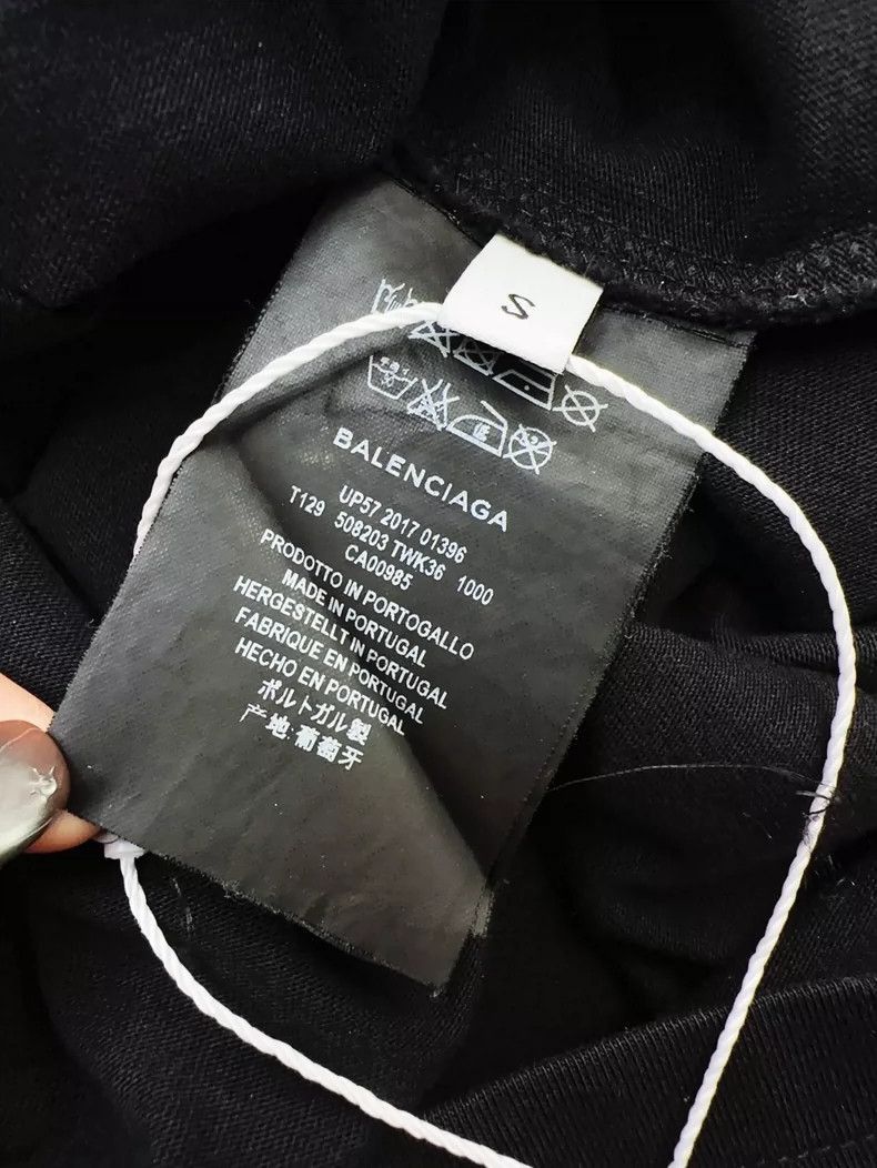 Balenciaga Balenciaga Black Logo Short Sleeve TShirt-2506 Size S / US 4 / IT 40 - 5 Thumbnail