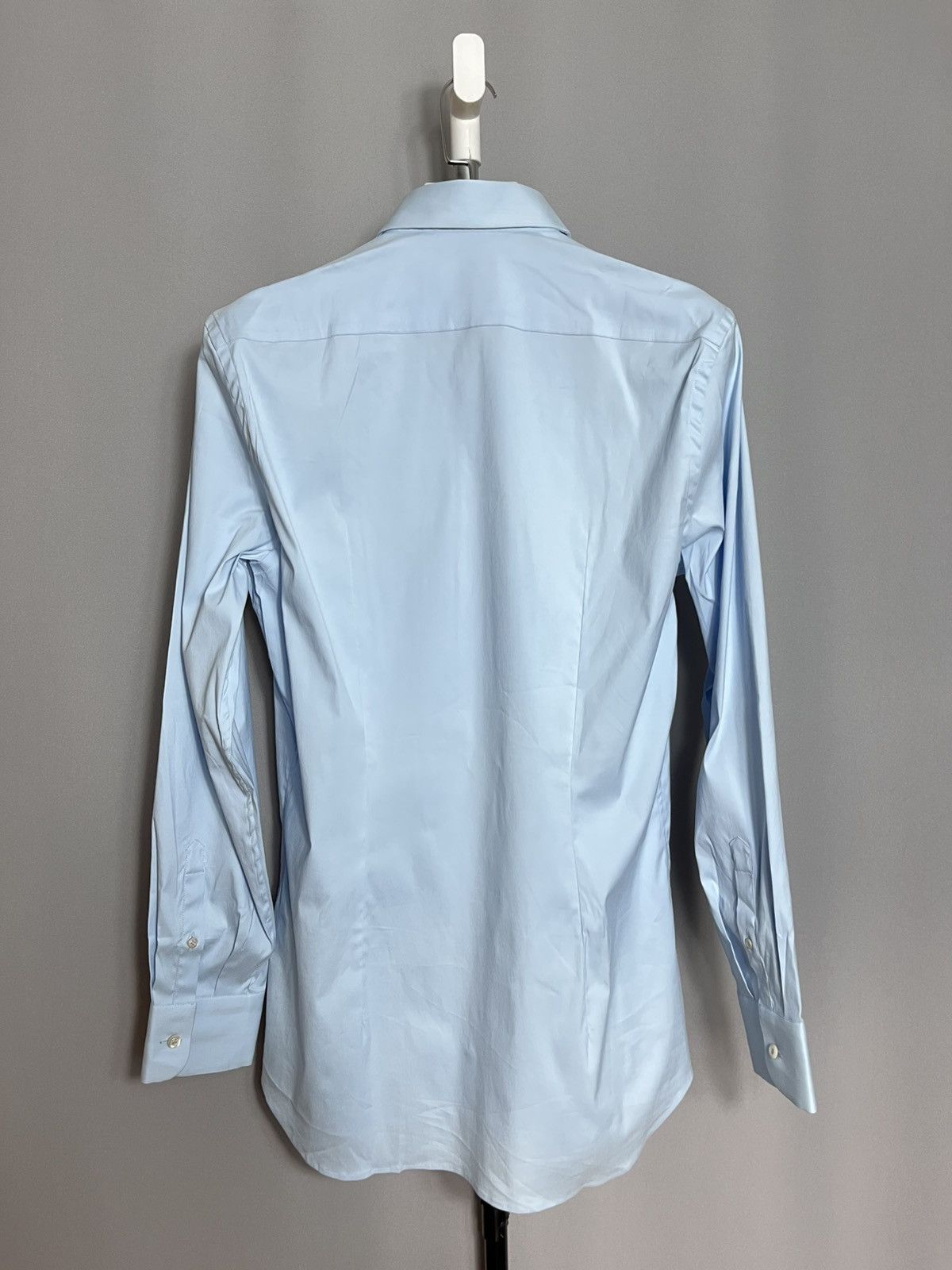 Prada NEW PRADA Stretch Cotton Shirt Blue Mens Long Sleeve Size US L / EU 52-54 / 3 - 16 Thumbnail