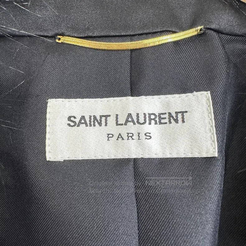 Saint Laurent Paris Saint Laurent Paris White and Black Trimmed Faux Fur Eco-F Size S / US 4 / IT 40 - 4 Thumbnail
