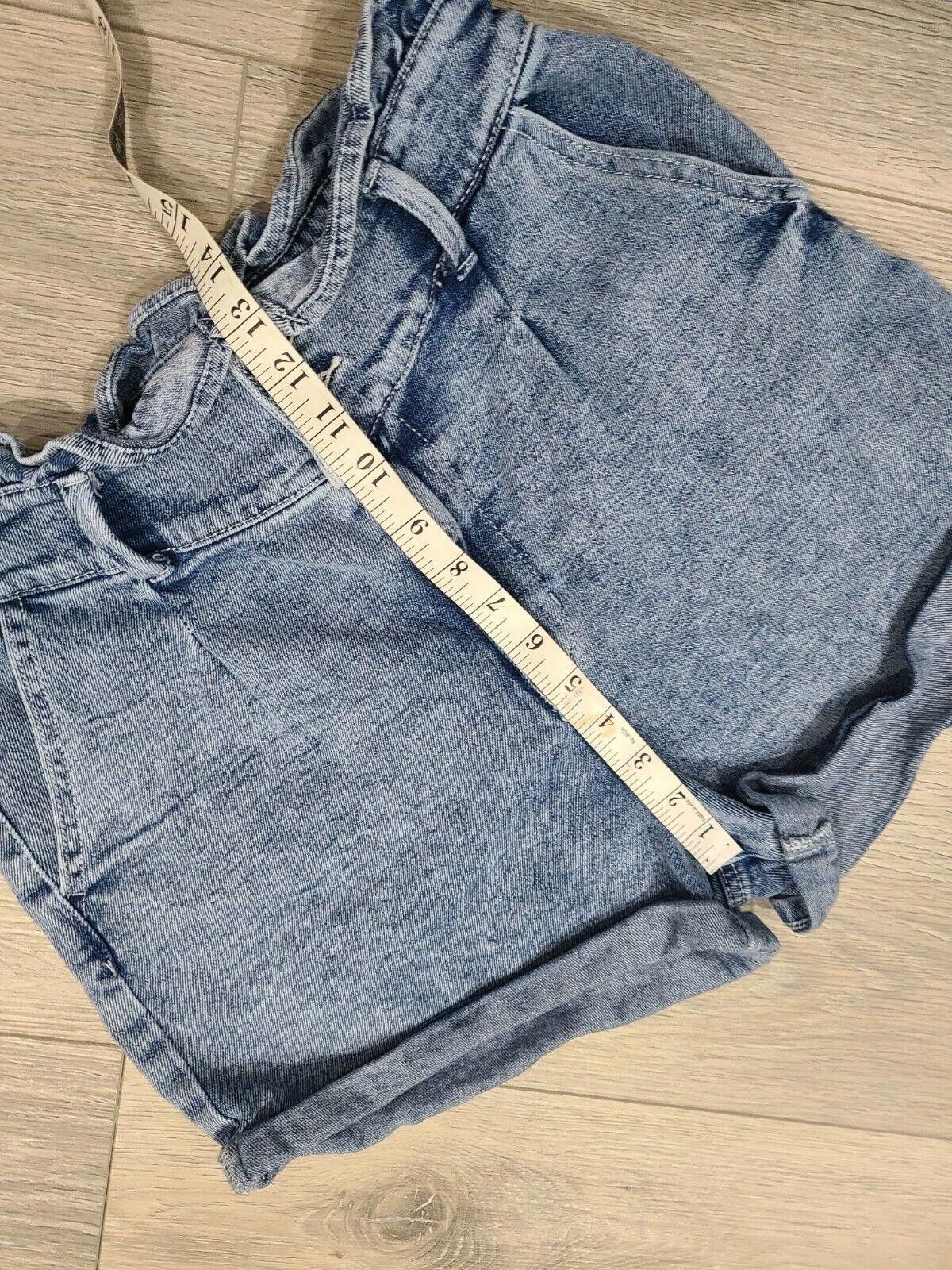 Designer Wild Fable High Waisted Jean Shorts 90s Scrunched Waist Size 32" / US 10 / IT 46 - 6 Thumbnail