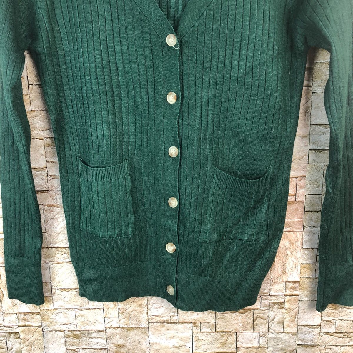 Japanese Brand Kharis Angel Green Cardigan Knitwear #A1237 Size S / US 4 / IT 40 - 6 Thumbnail