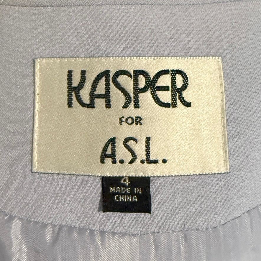 Kasper VTG Kasper ASL skirt suit sz 4 pale blue tailored embroidery Size S / US 4 / IT 40 - 6 Thumbnail