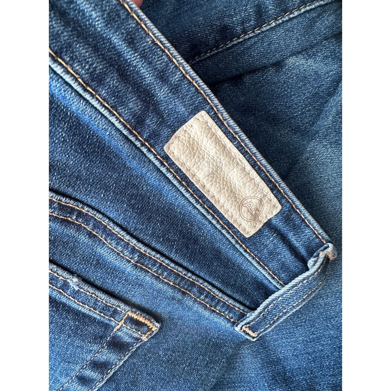 AG Adriano Goldschmied AG The Stilt cigarette leg jeans medium wash US 29 raw hem Size 29" - 7 Thumbnail