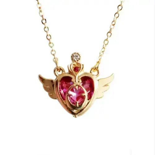 Jewelry Crystal Wing Heart Chocker Necklace Size ONE SIZE - 4 Thumbnail