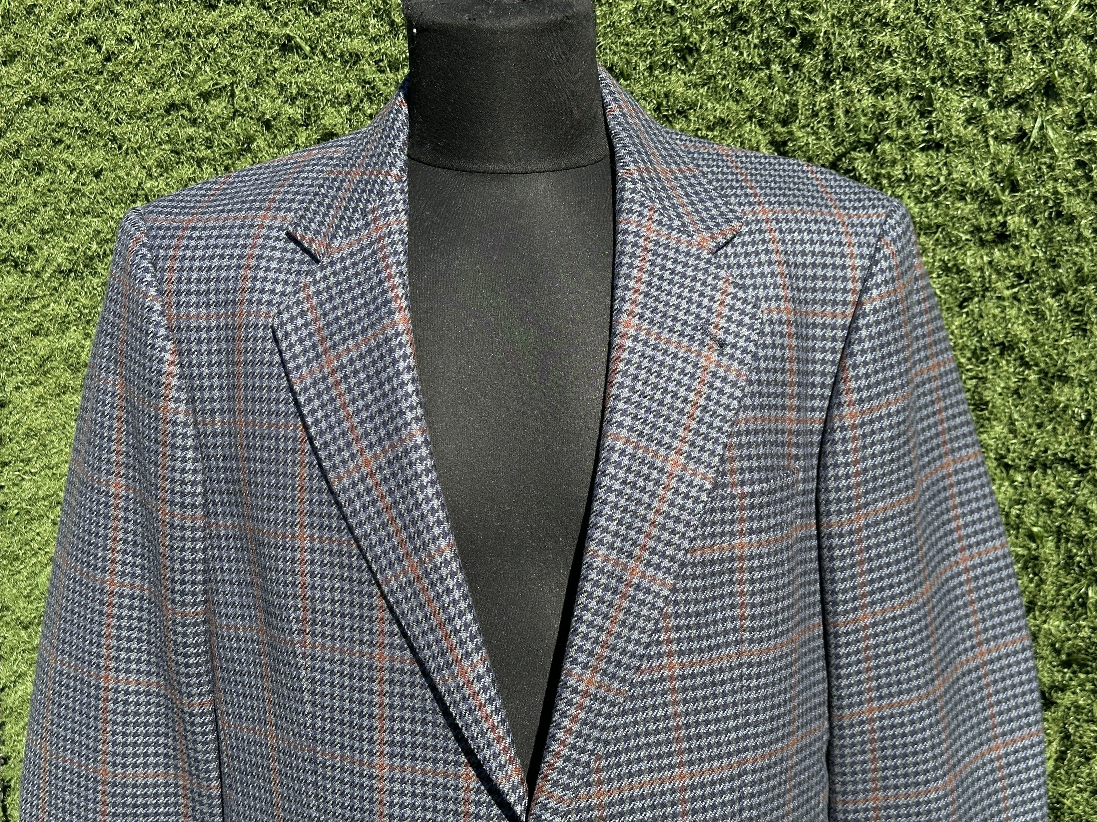 Burberry Burberrys Prorsum Pure New Wool Houndstooth Blazer Jacket 50 Size 50R - 2 Thumbnail