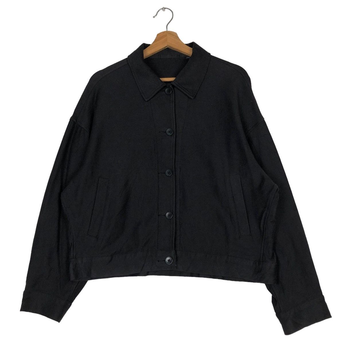 Japanese Brand × Vintage 🔥VINTAGE BIKER JACKET CROPPED UNIQLO JAPAN ISSEY MIYAKE Size US L / EU 52-54 / 3 - 1 Thumbnail