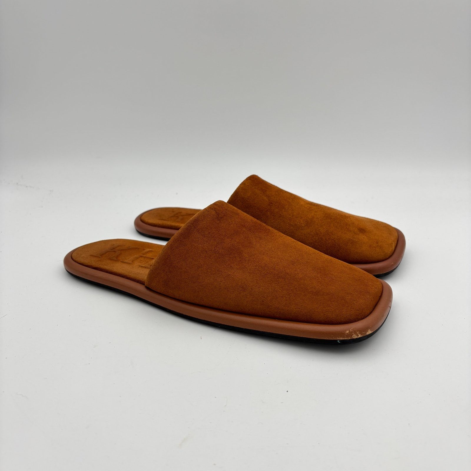 KHAITE Khaite Monaco Suede Slide Slippers in Caramel Shoes 39.5 Size US 9.5 / IT 39.5 - 1 Thumbnail