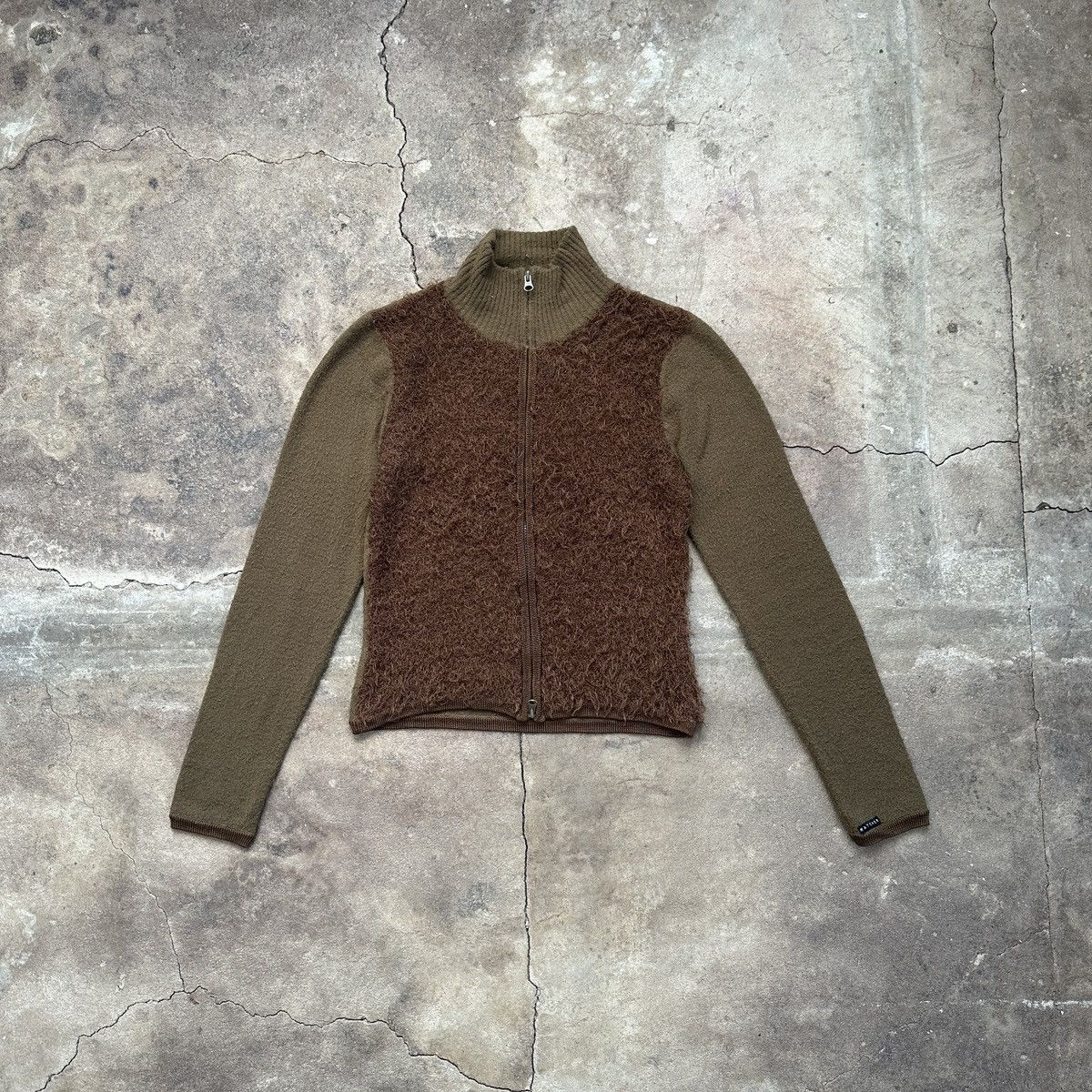 If Six Was Nine × Japanese Brand Vintage Watcher Fur Zip Sweater Size L / US 10 / IT 46 - 1 Thumbnail