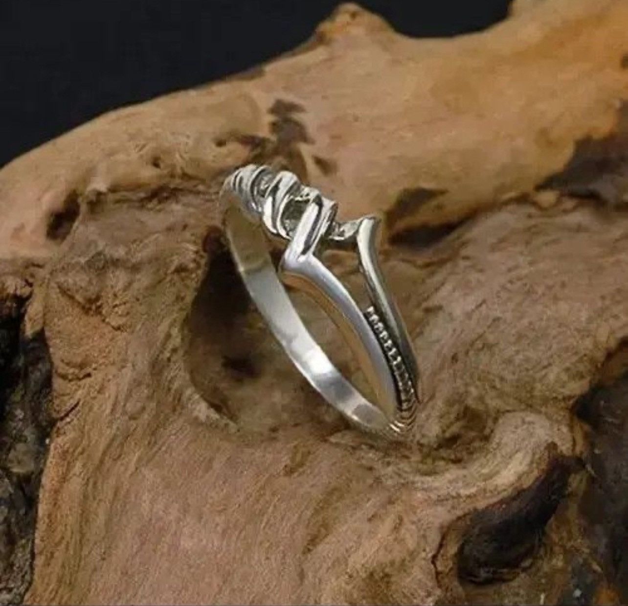 Jewelry × Vintage Spear Of Longinus Round Open Ring Size ONE SIZE - 4 Thumbnail