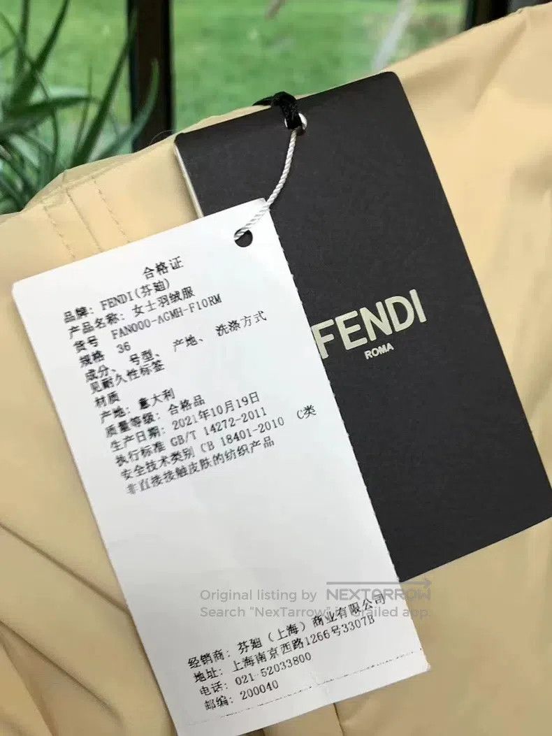 Fendi Fendi Logo Embellished Two-Way Hooded Down Jacket Size 4XL / US 24-26 - 4 Thumbnail
