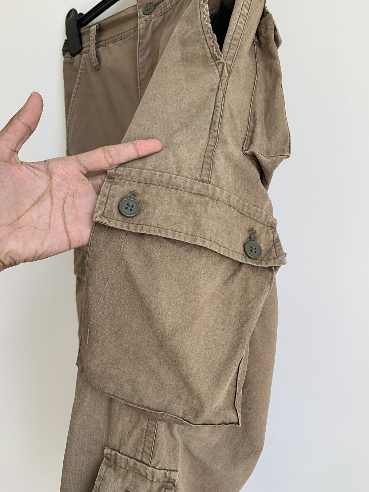 Bape Vintage A Bathing Ape Bape Distressed Cargo Pant Size US 30 / EU 46 - 9 Thumbnail