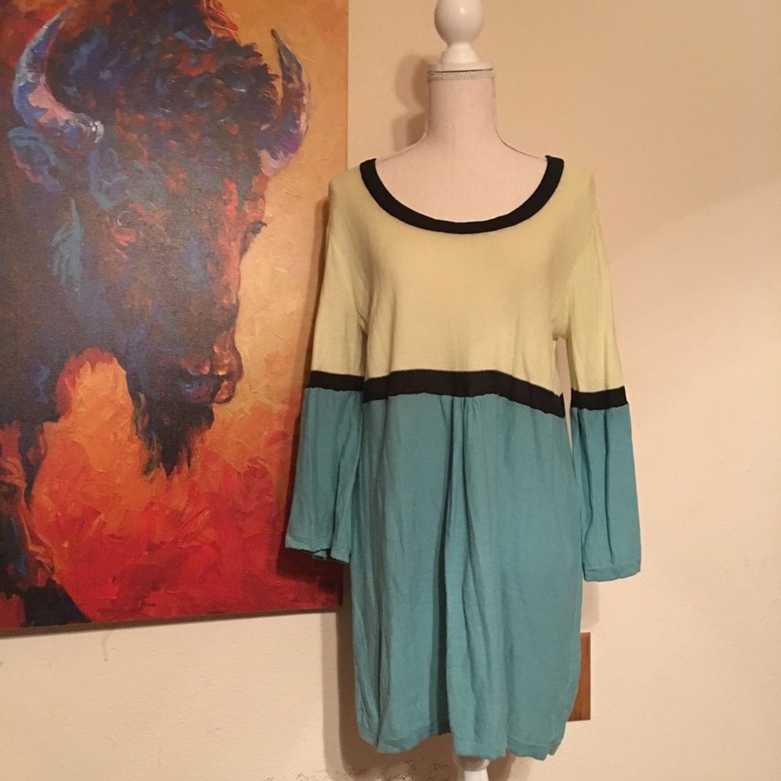 Sonoma Sonoma Lifestyle color block Tunic Top dress L Size L / US 10 / IT 46 - 1 Thumbnail
