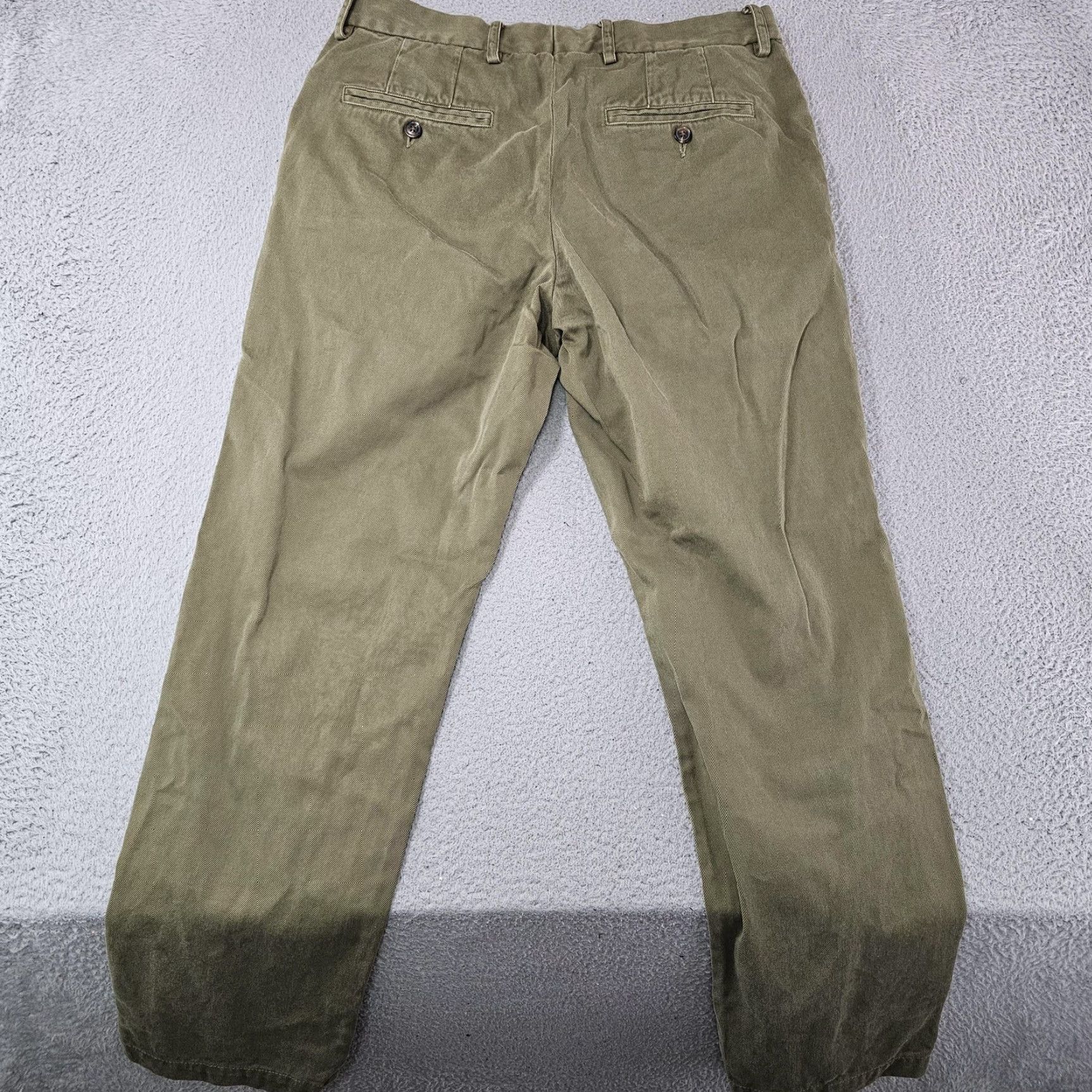 Olive Spier & Mackay Pants Mens 33 Olive Green Slim Fit Chino Cotton Casual Flat Front Chino Pants Mens 33 Olive Green Slim Fit Flat Front Cotton Casual Size US 33 - 6 Thumbnail