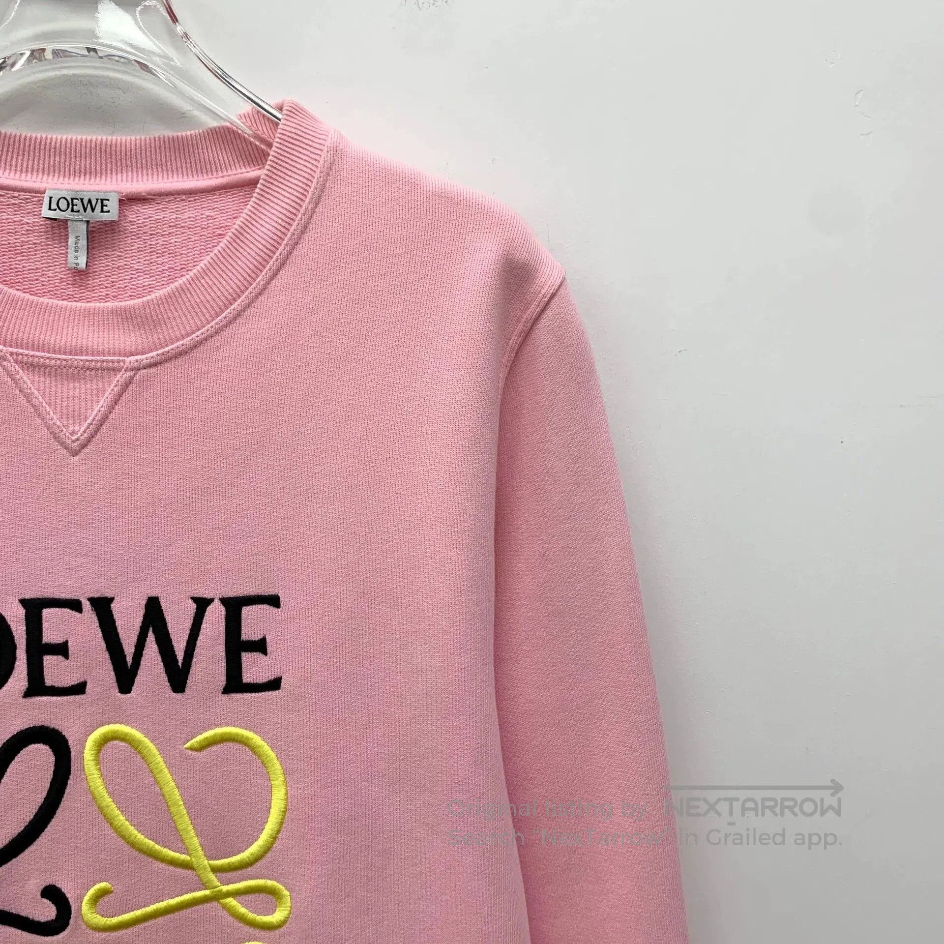 Loewe Loewe Pink Logo Embroidered Sweatshirt. Size US S / EU 44-46 / 1 - 3 Thumbnail