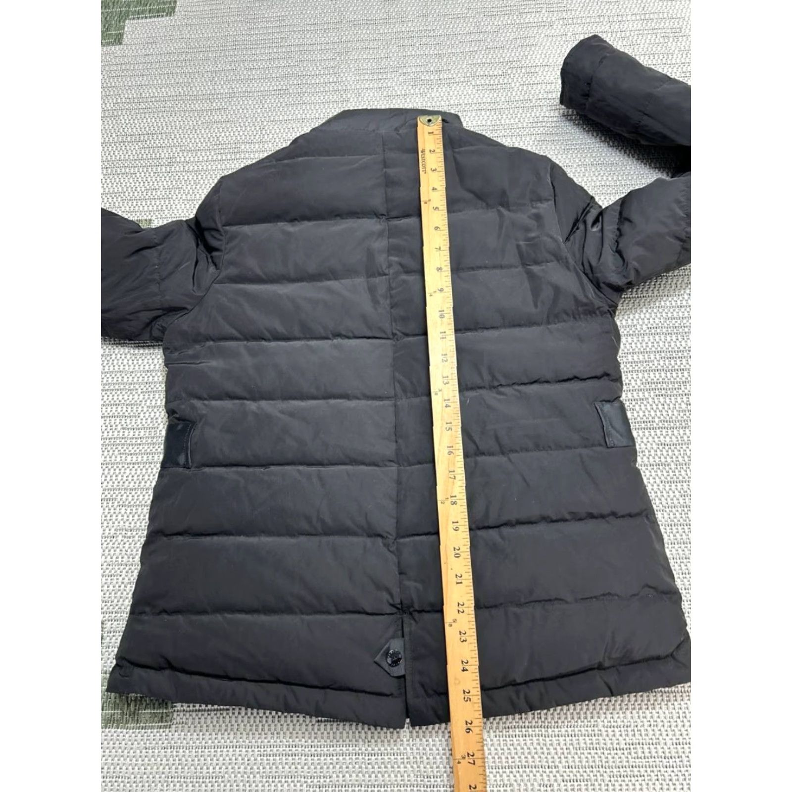 Vintage Armani Jeans Real Down Reversible Jacket Womens 10 Black Front Pockets Wind Protection Size L / US 10 / IT 46 - 6 Thumbnail