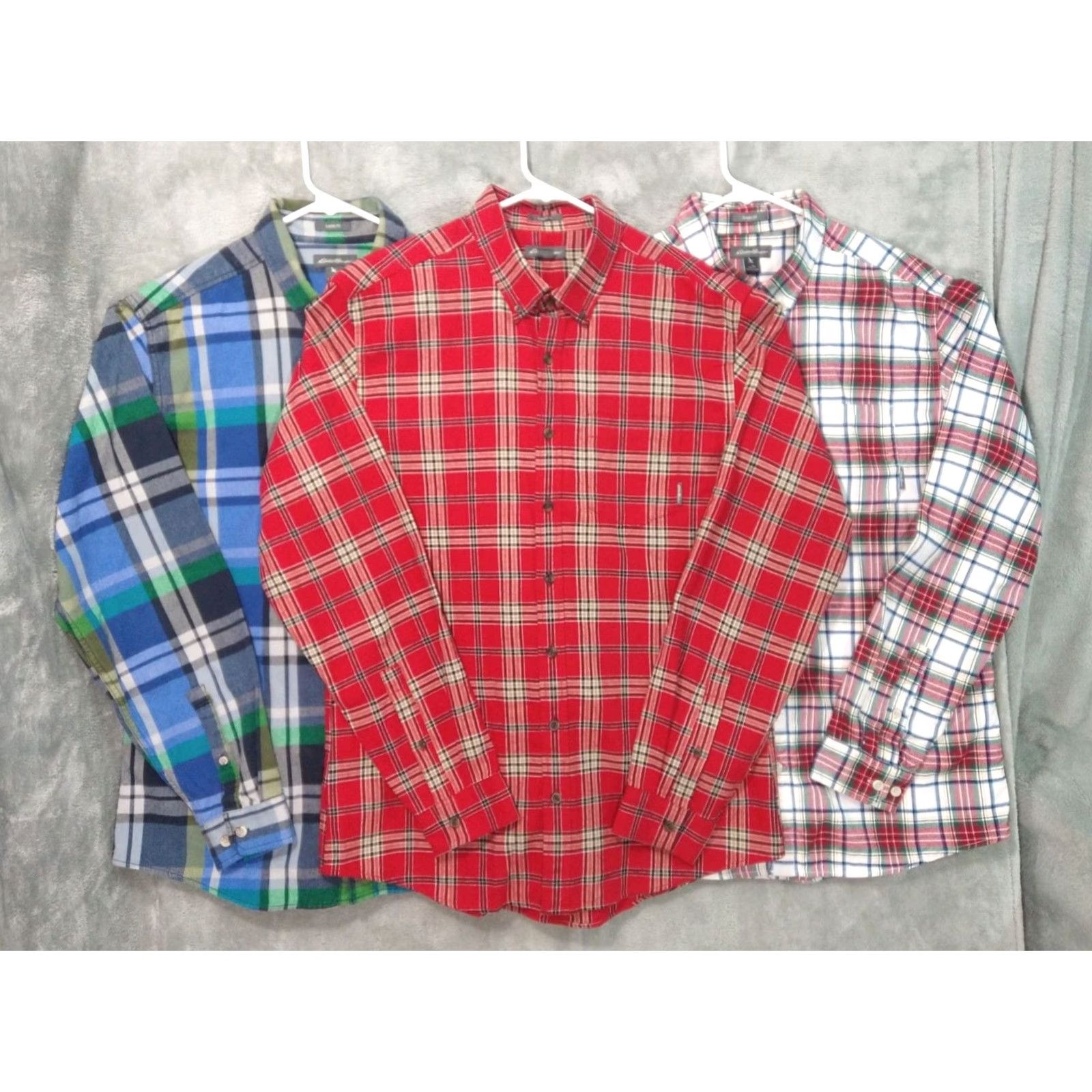 Eddie Bauer Eddie Bauer Shirt Mens LT Plaid Flannel Long Sleeve Button Down 3-Pack Size US L / EU 52-54 / 3 - 2 Thumbnail