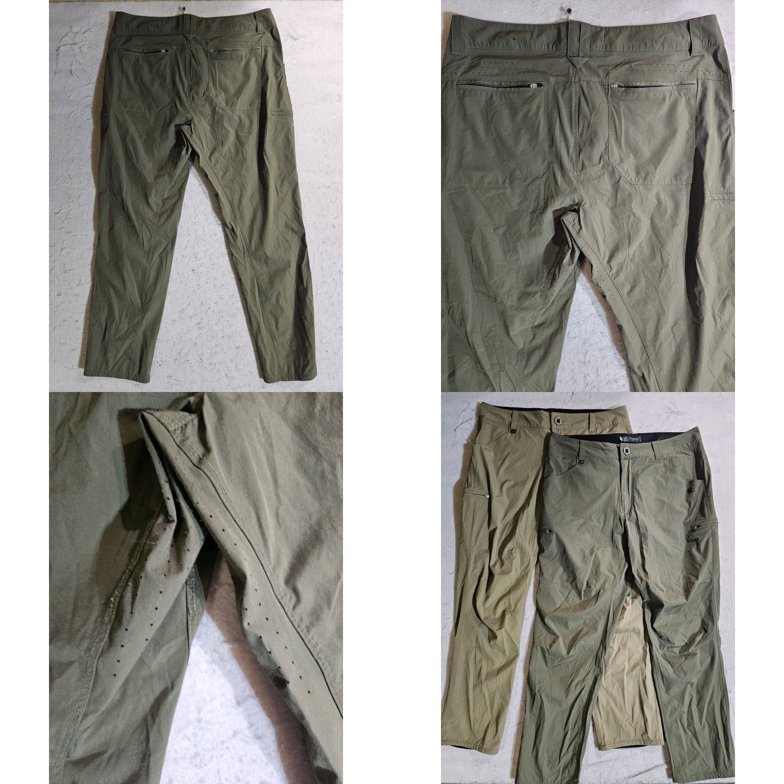 Vintage Neptune Amphibious Performance Cargo Pants Stretch Men 36x30 Beige Nylon Spandex Slim Pocket Zipper Cargo Pockets Logo Modern Utility Pants Size US 36 / EU 52 - 11 Thumbnail