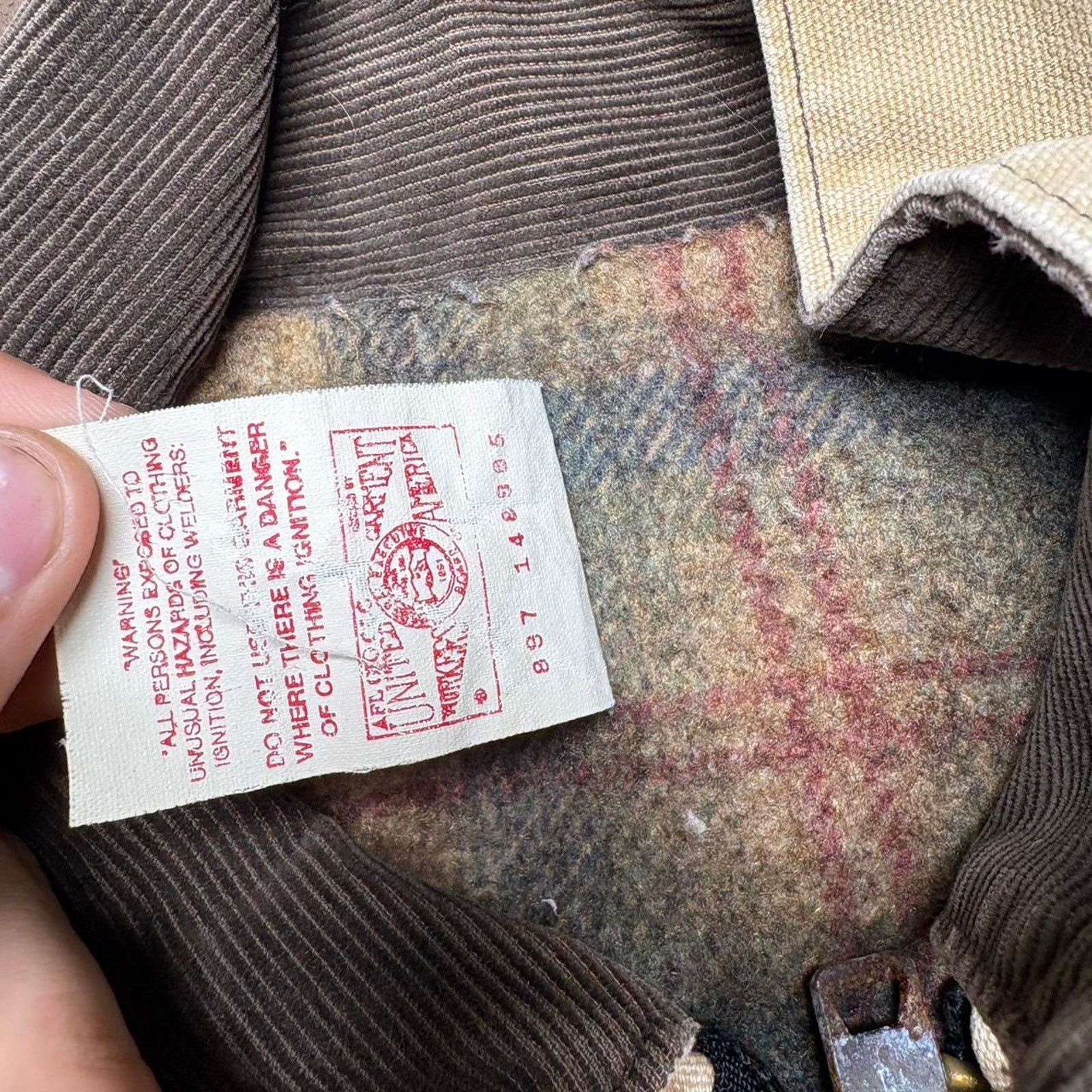 Carhartt Vintage Carhartt RN-14806 Blanket Lined Work Jacket Size US XL / EU 56 / 4 - 4 Thumbnail