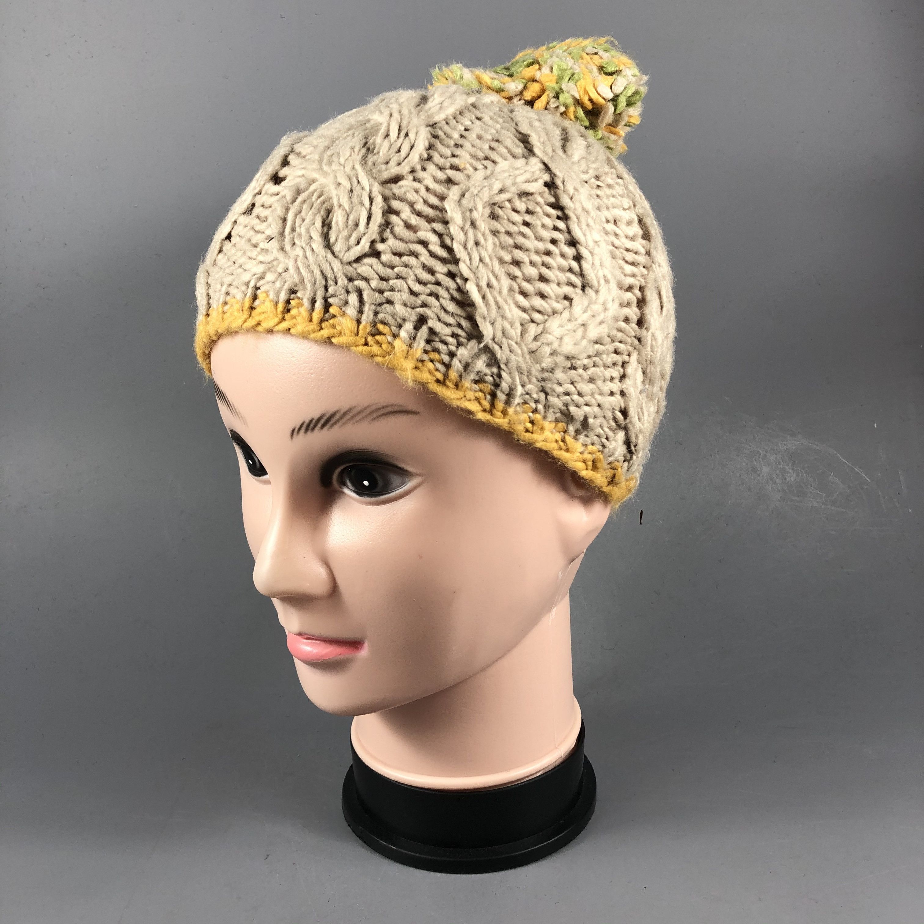 Japanese Brand Aran knit Hat Beanie Size ONE SIZE - 2 Thumbnail