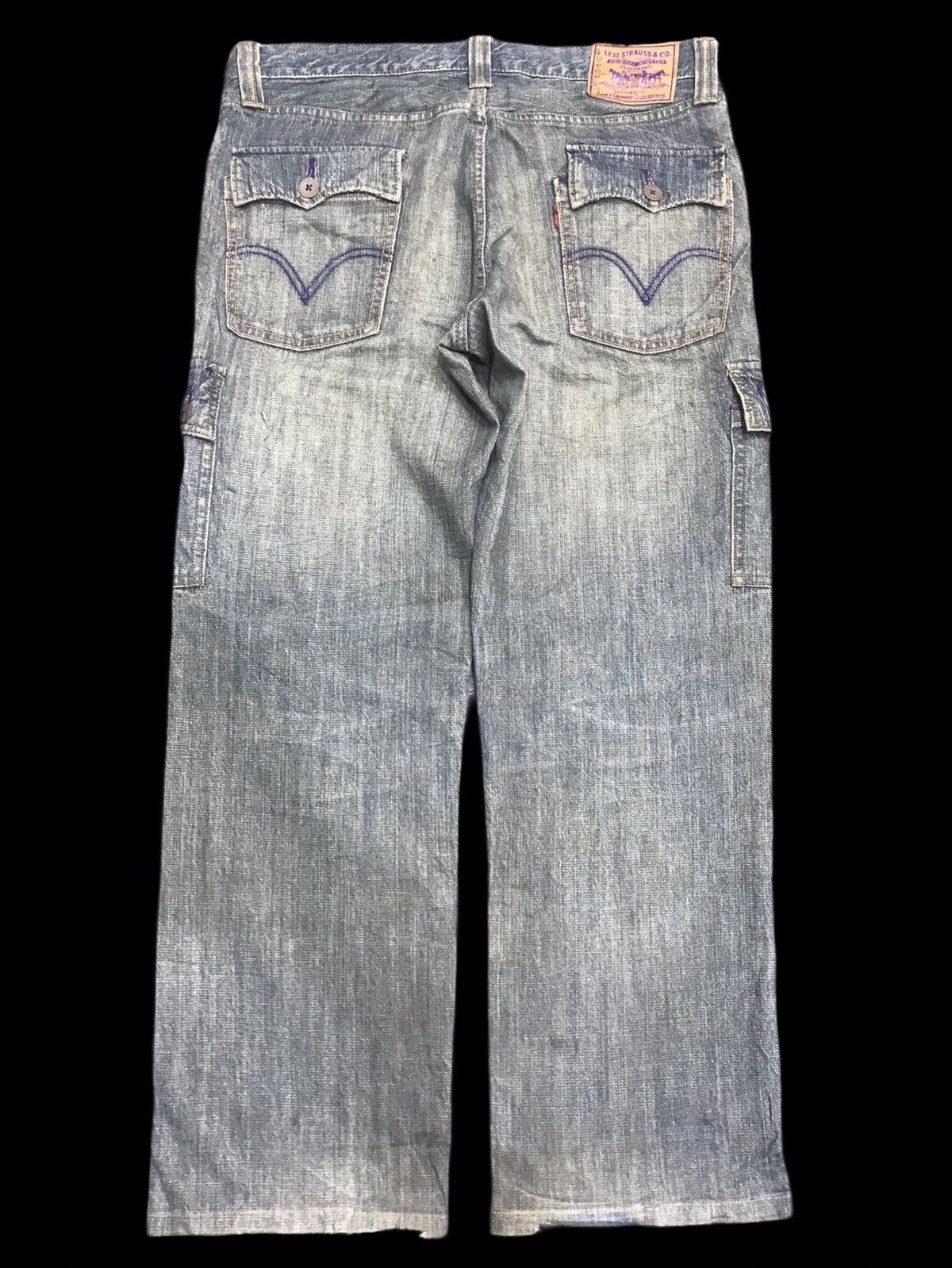 Levi's 💥ARCHIVAL💥Rare Levis 708 Distressed Dirty Cargo Denim F121 Size US 36 / EU 52 - 10 Thumbnail