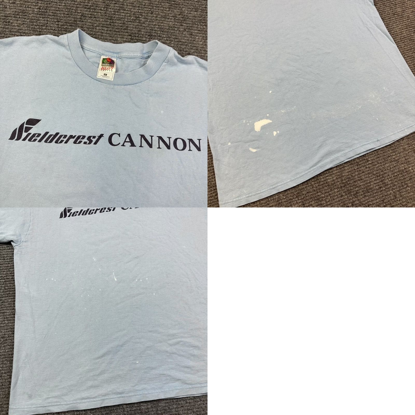 Fruit Of The Loom VINTAGE Fieldcrest Cannon Short Sleeve T Shirt Blue 90s XL Graphic Tee Mens Mens? Size US XL / EU 56 / 4 - 8 Thumbnail