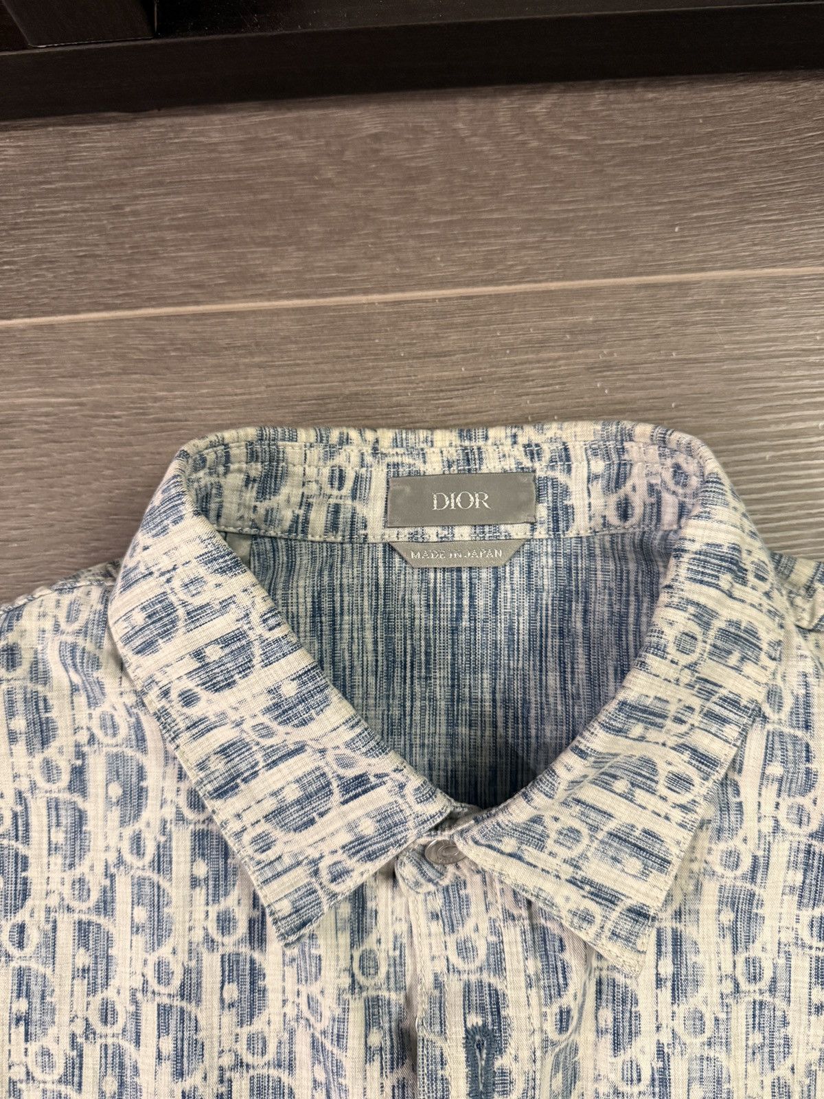 Dior Dior blue and white door oblique kasuti cotton denim shirt Size US L / EU 52-54 / 3 - 3 Thumbnail