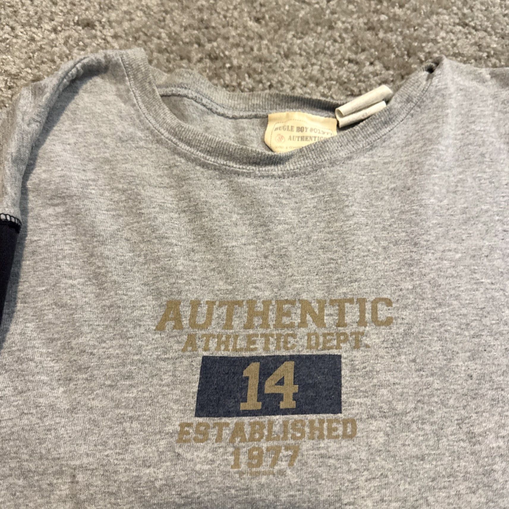Bugle Boy VINTAGE Bugle Boy Athletic Dept. T-Shirt Long Sleeve Gray Large Mens Size US L / EU 52-54 / 3 - 3 Thumbnail