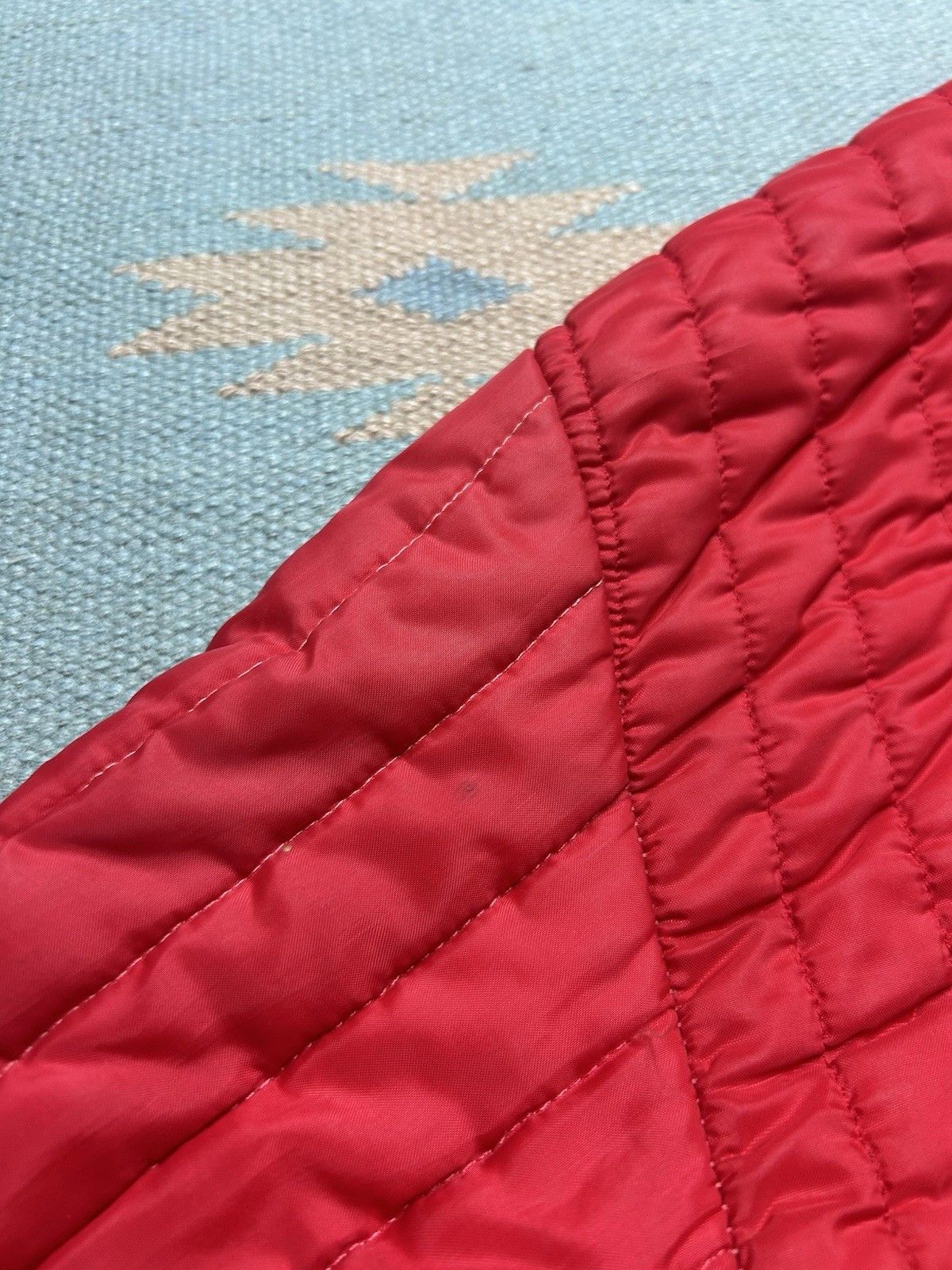 Vintage Vtg 60s quilted bomber jacket waffle knit thermal zip large Size US L / EU 52-54 / 3 - 10 Thumbnail