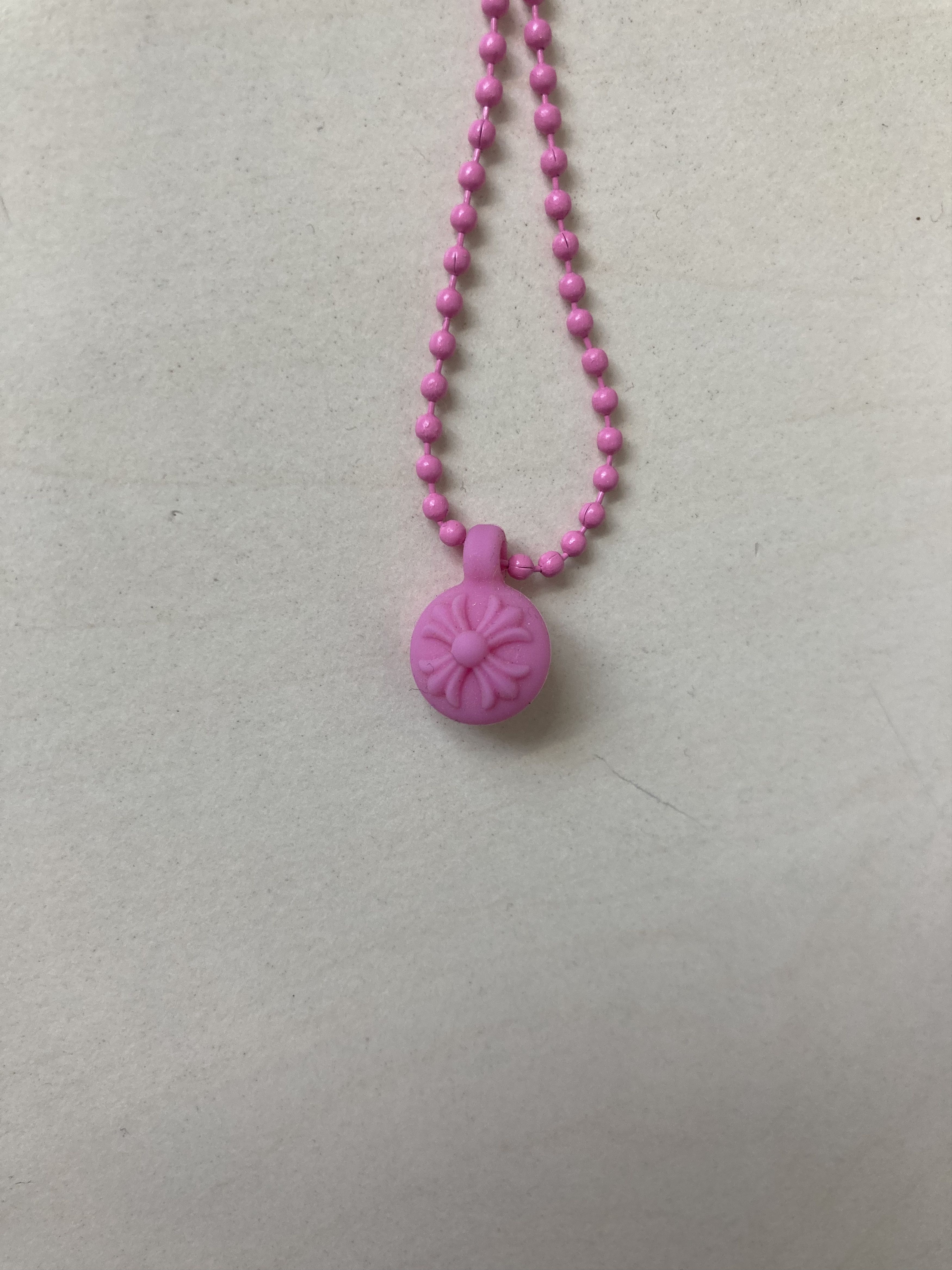 Chrome Hearts Chrome Hearts Resin Cross Pendant Ball Chain Pink Necklace Size ONE SIZE - 4 Thumbnail