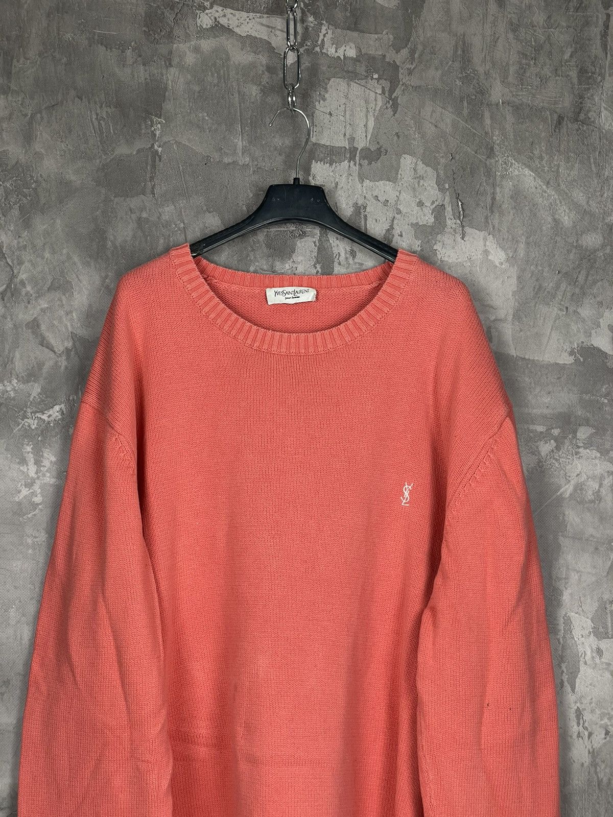 Vintage × Yves Saint Laurent Rare Colour YSL Sweater Knit Beige YSL Knitted Size US XL / EU 56 / 4 - 2 Thumbnail